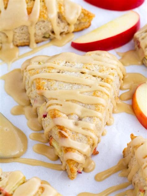 Apple Scones With Maple Glaze Borrowed Bites