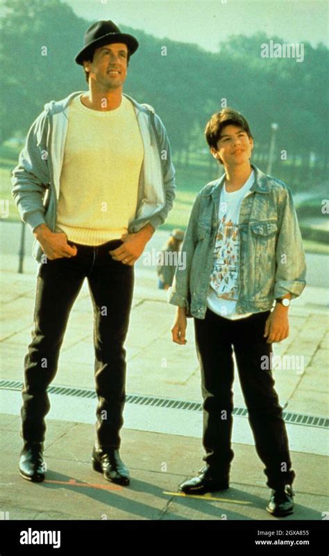 Sylvester Stallone With His Son Sage Stallone In The Film Rocky 5 Stock