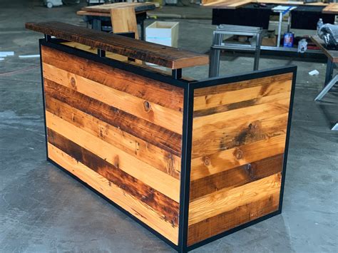 Industrial Reception Desk Reclaimed Wood Desk Front Counter Etsy