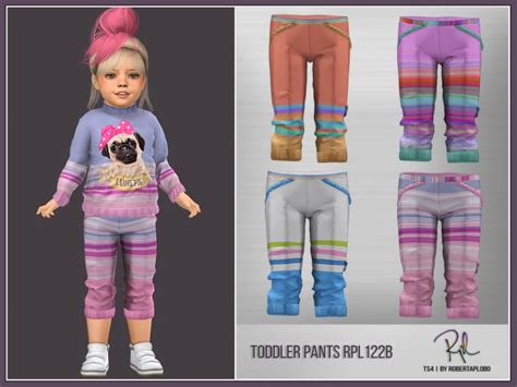 Sims 4 Rplts4 Toddler Pants Rpl124b By Robertaplobo The Sims Book