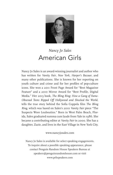 American Girls By Nancy Jo Sales 9780804173186 Brightly Shop