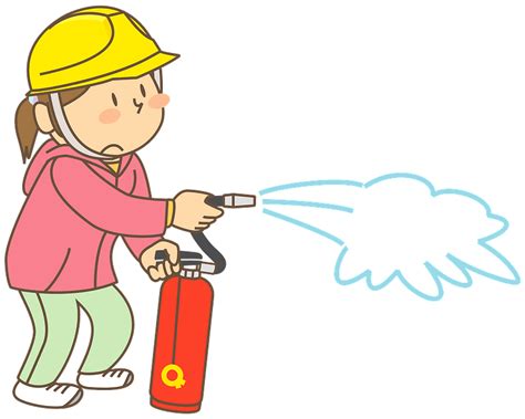 Woman Using A Fire Extinguisher Clipart Free Download Transparent Png