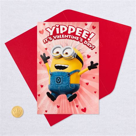 Despicable Me Minions Valentines Day Card With Light And Sound