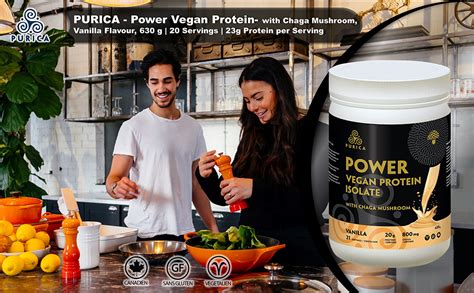 Purica Power Vegan Protein With Chaga Mushroom Vanilla Flavour 630