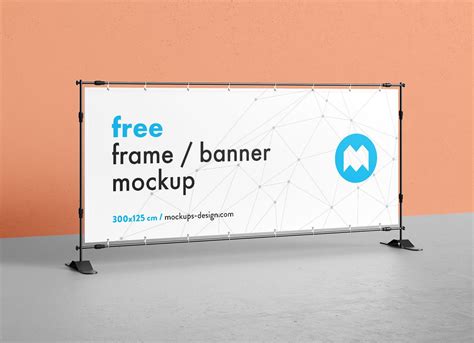 Free Horizontal Standing Banner Mockup Psd Set Banner Free Banner