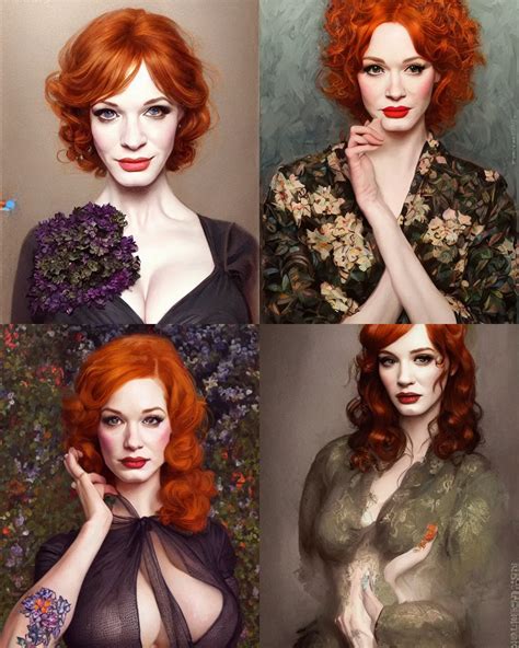 Sophisticated Portrait Of Christina Hendricks Stable Diffusion