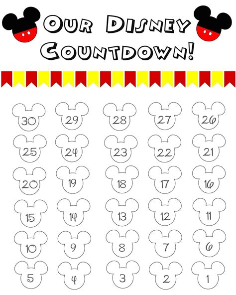 Printable Countdown Calendar Template Printabletemplates 100 Day
