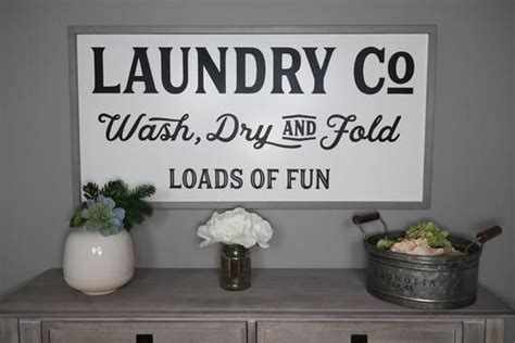 Laundry Room Sign Laundry Room Decor Laundry Sign Wash Dry Fold Sign