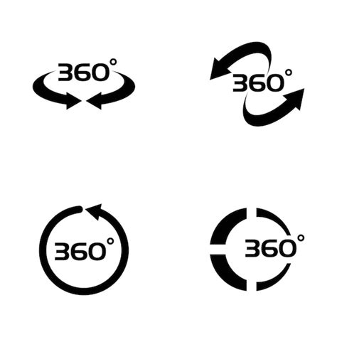 Premium Vector 360 Degree View Related Vector Icons