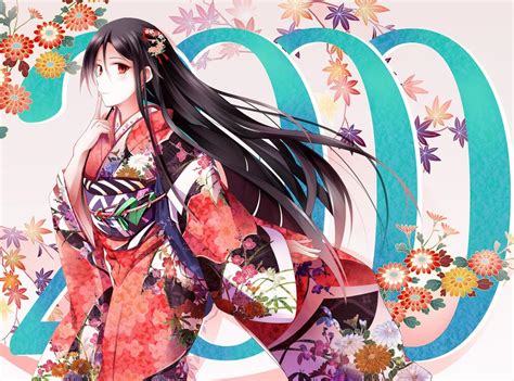 Wallpaper Anime Girl Kimono Black Hair Free Pictures On Fonwall