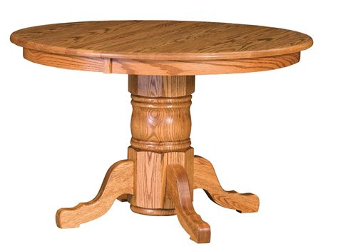 See full list on doityourself.com Traditional Single Pedestal Dining Table w/Folding Leaf ...