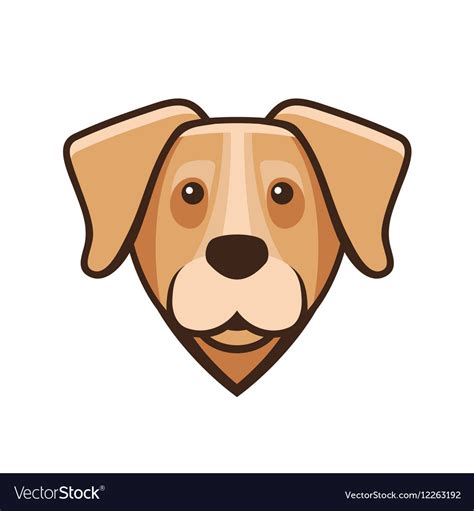 Labrador Retriever Dog Head Icon Royalty Free Vector Image