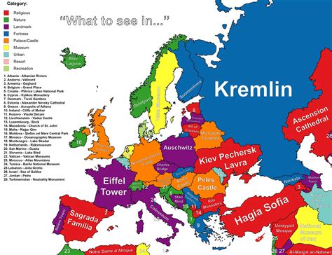 This Map Shows The Best Thing To See In Each European Country Uk