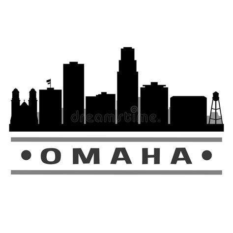 Omaha Nebraska Icon Vector Art Design Skyline Flat City Silhouette