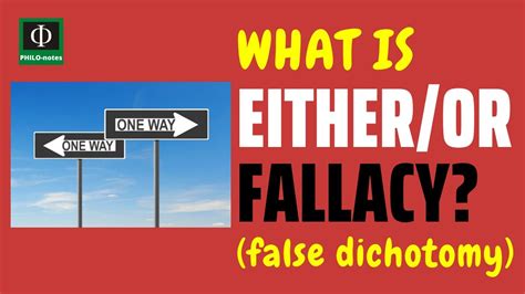 False Dichotomy See Links Below For More Video Lectures On Types Of Informal Fallacies Youtube