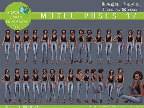Helgatishas Model Poses 17 Posepack And Cas Model Poses Sims 4 Sims