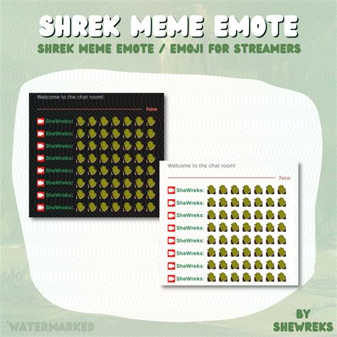 Shrek Emote Twitch Emote Etsy