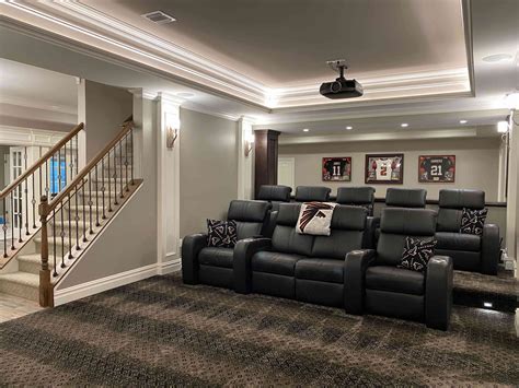 Home Theater Open Concept Finished Basements Nj