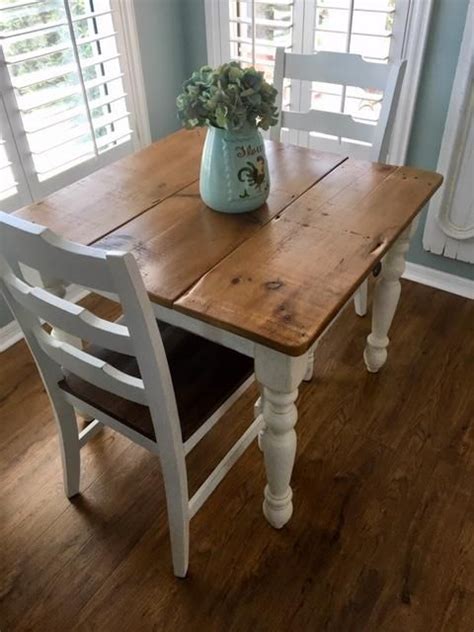 Petite Farmhouse Table With Optional Drawer Rustic Kitchen Tables
