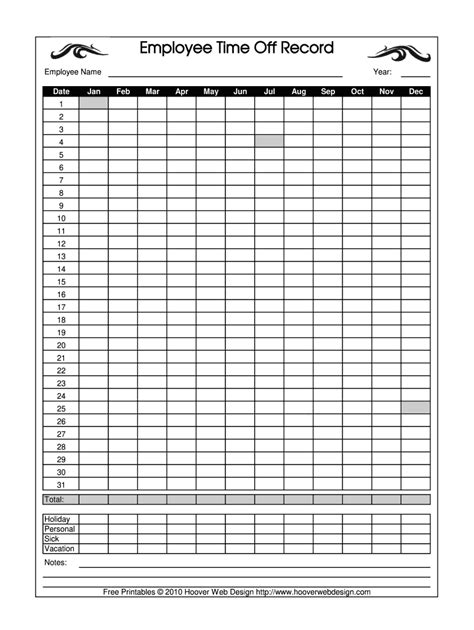 Time Off Record Form Fill Online Printable Fillable Blank Pdffiller