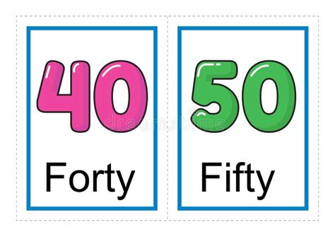Number Flashcards 1 50 Printable Number Flash Cards For Kids Free Images