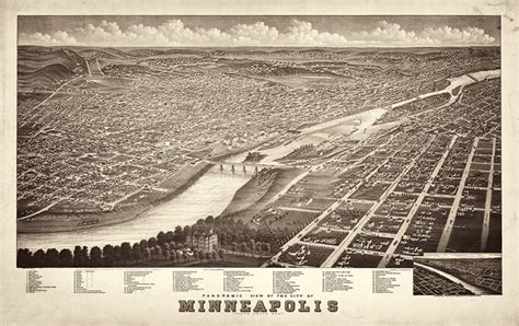 Minneapolis Hennepin County Minnesota 1879 Vintage Etsy