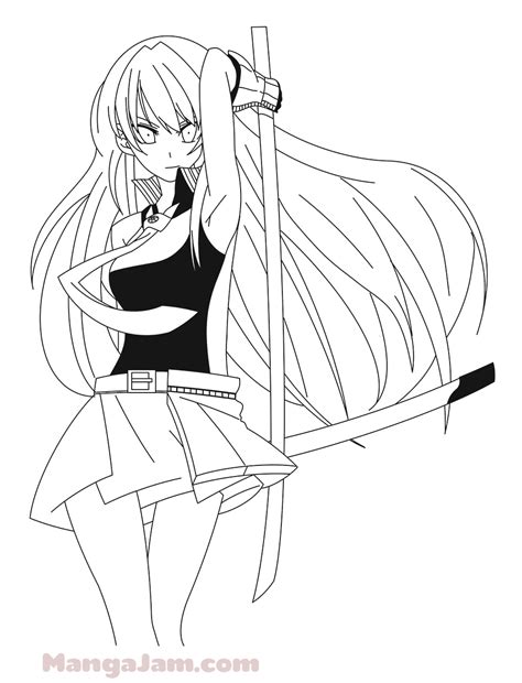 How To Draw Akame With Murasame From Akame Ga Kill