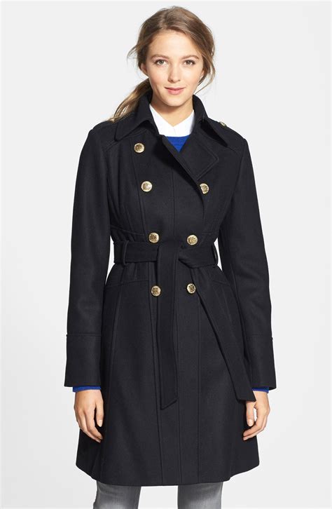 Guess Double Breasted Wool Blend Trench Coat Online Only Nordstrom