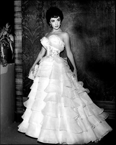 Elizabeth Taylor Glamour 1950s Gown Elizabeth Taylor