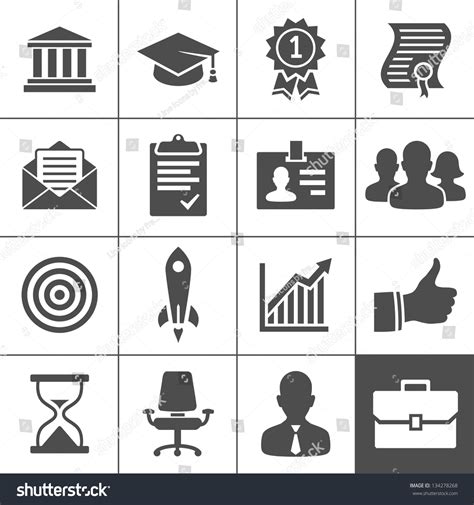 Business Career Icons Vector Illustration Simplus Stock Vector
