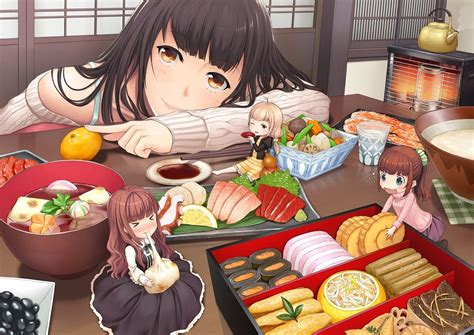 Anime Food Anime Girls Original Characters Wallpapers Hd Desktop