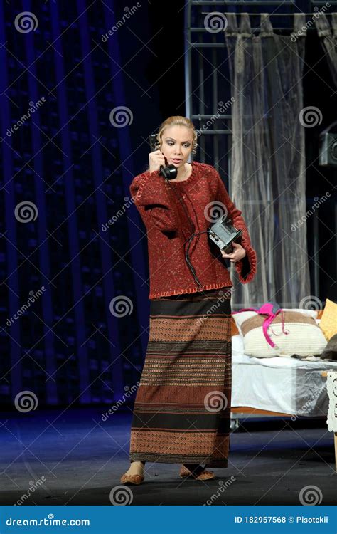 Russian Actress Of Theater And Cinema Tatiana Arntgolts On Stage During