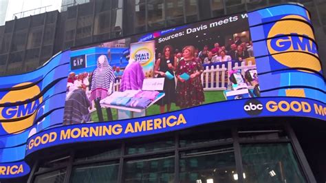 Abc Good Morning America Gma Filming Outside In Times Square New York