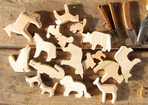 Wood Cutouts Unfinished Wooden Animals Do It Yourself Big Etsy