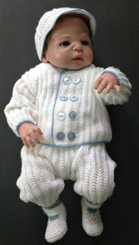 Baby Boy Christening Outfit Crochet Pattern Sweater Jacket Etsy