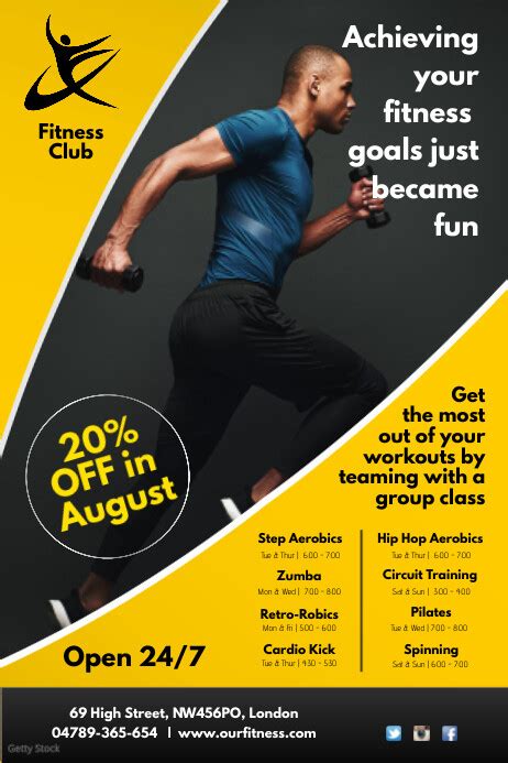Fitness Club Flyer Template Postermywall
