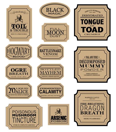 15 Best Free Printable Halloween Apothecary Jar Labels Pdf For Free At