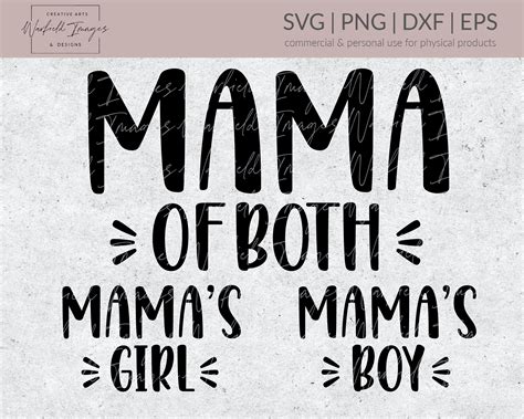 Mama Of Both Mommy And Me Svg Bundle Mommy And Me Svg Mommy Etsy