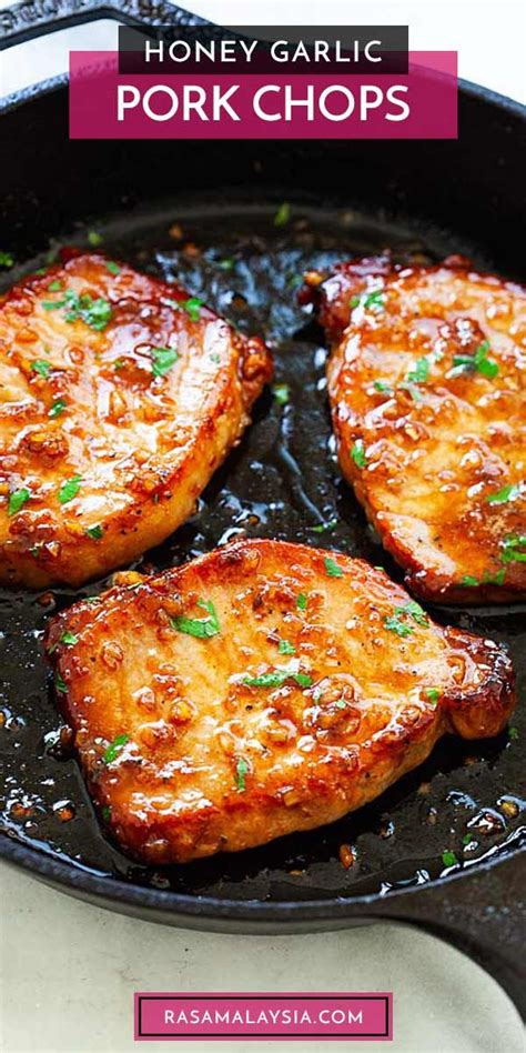 Calling this a minute pork chops recipe is only a bit of a stretch. Honey Garlic Pork Chops in 2020 | Honey garlic pork chops ...