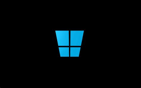 Download Wallpapers 4k Windows 10 Blue Logo Black Backgrounds