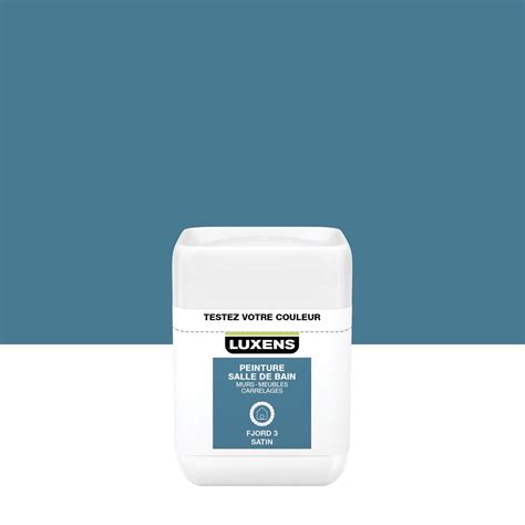 Peinture mur couleurs interieures luxens blanc lin n 2. Testeur peinture salle de bain LUXENS, fjord 3, 0.075 l ...