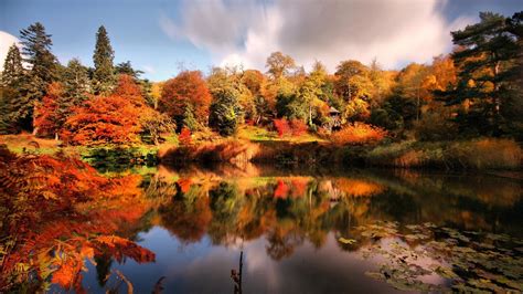 🥇 Autumn Clouds Lakes Landscapes Nature Wallpaper 45019
