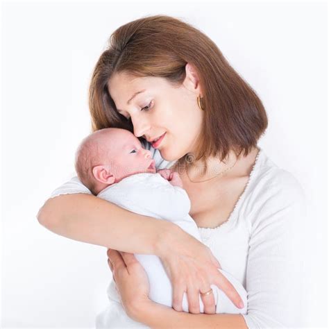 Beautiful Young Mother Holding Her Newborn Baby Stock Image Image Of