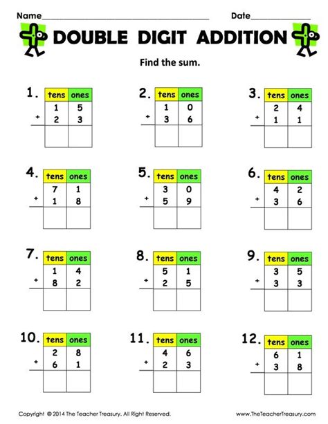 Two Digit Addition With Regrouping