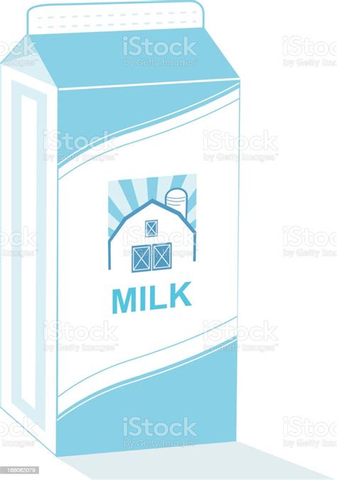 Milk Carton Stock Illustration Download Image Now Milk Blue