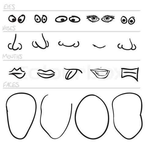 Combine The Eyes Noses Mouths And Head Shapes To Make Your Own Cartoon
