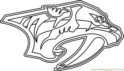 Free printable nhl team logos coloring pages for kids of all ages. Nashville Predators Logo Coloring Page - Free NHL Coloring ...