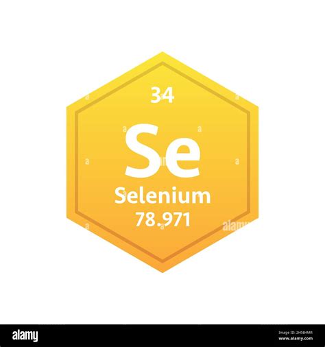 Símbolo De Selenio Elemento Químico De La Tabla Periódica Ilustración