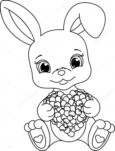 Rabbit Coloring Page — Stock Vector © Malyaka 64754883
