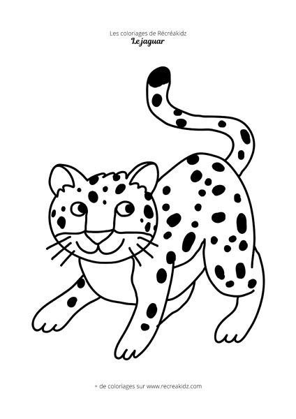 Coloriage Jaguar à Imprimer Pdf Dessin De Jaguar à Colorier Gratuit